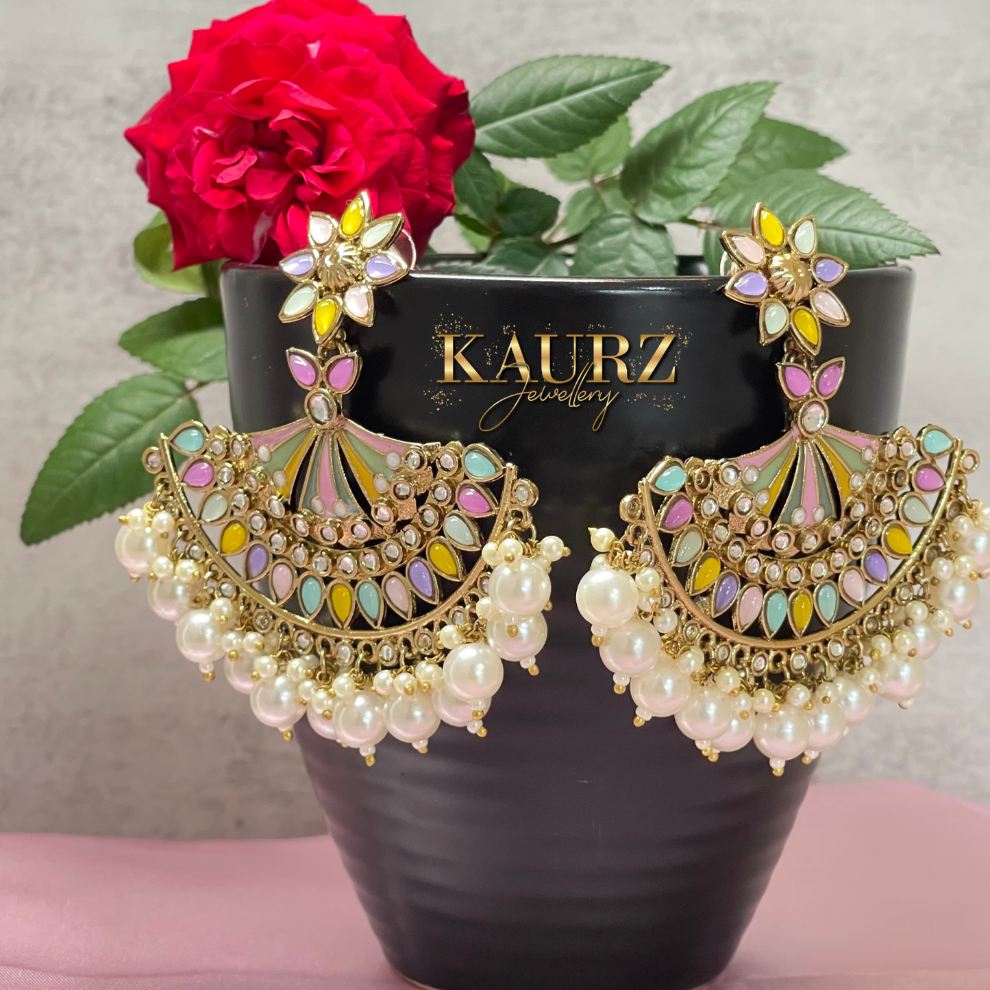 Pastel Pearl Chandbalis