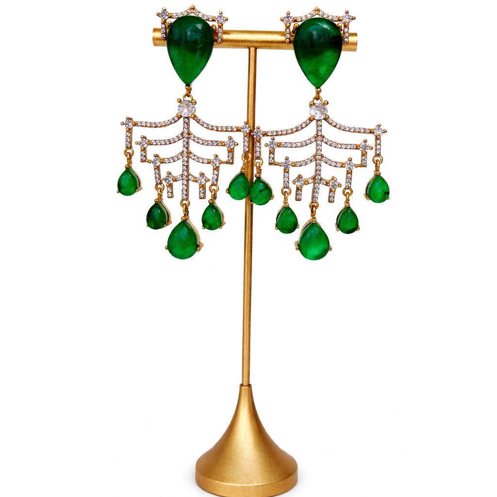 Rani Emerald Drop Earrings