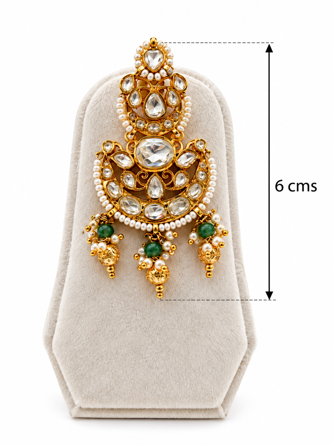 Patola Green Kundan set