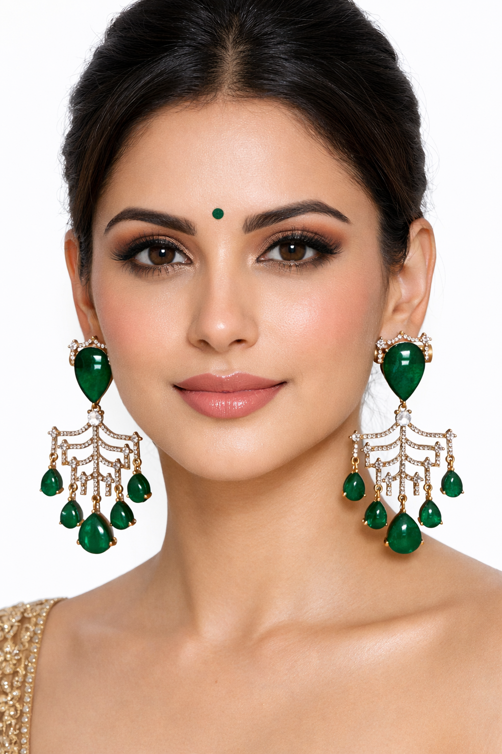 Rani Emerald Drop Earrings